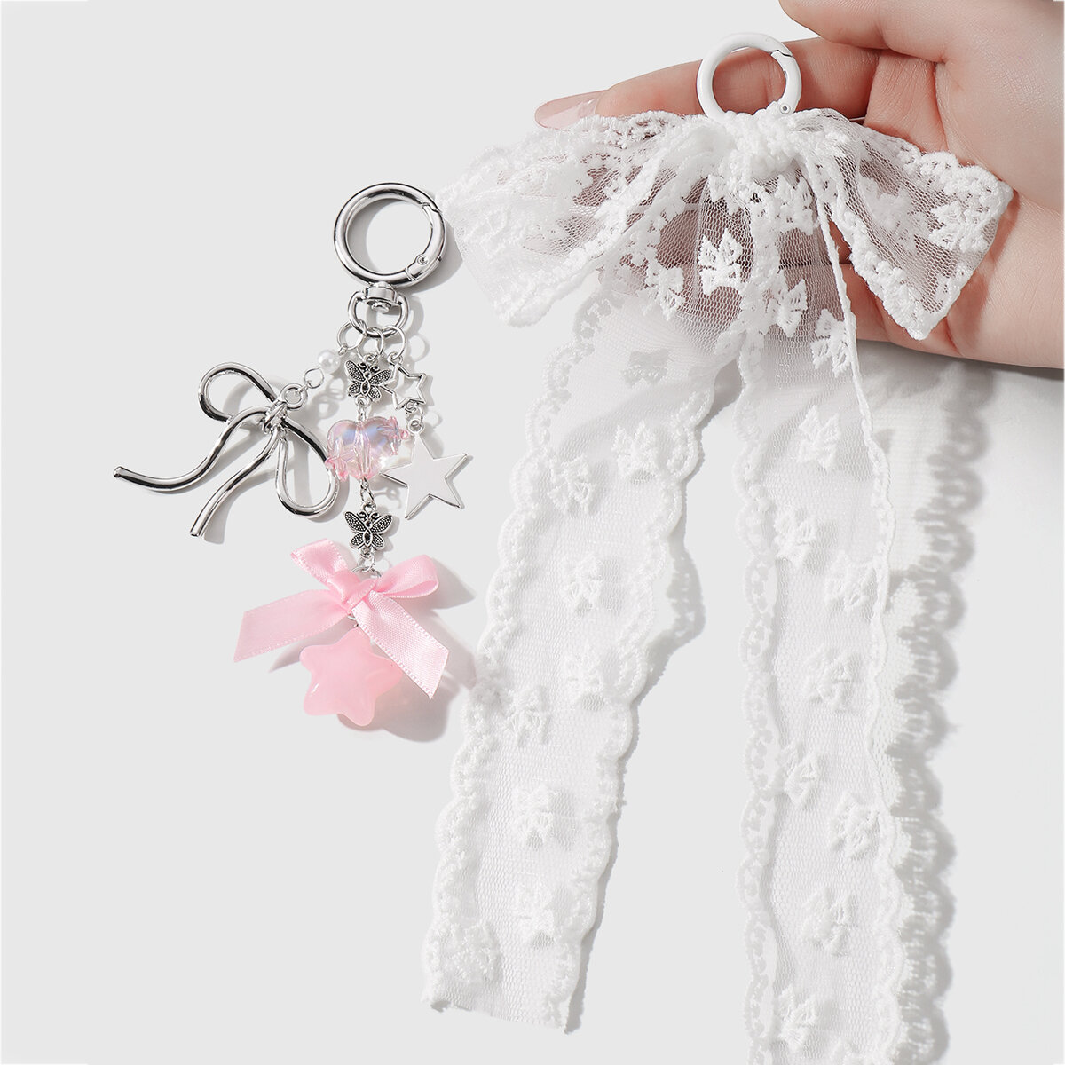 Dijes para bolso con nudo de lazo dulce h5 Imagen4