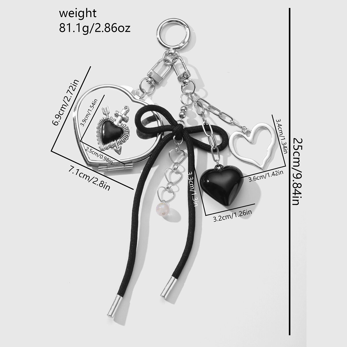 Heart Mirror Bag Charms h5 Picture10