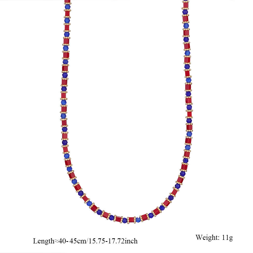 Colliers pendentifs pour femmes en acier inoxydable, pierre naturelle irrégulière et étanche, couleur or Image2