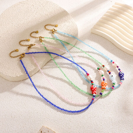 Whimsical Fish Ceramics Natural Stone Women's Pendant Necklaces 2
