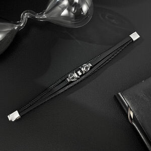 Braccialetti da uomo in pelle di leopardo, 1 pezzo h5 Immagine2