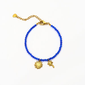 Vivid Fruits Stainless Steel Waterproof Gold Color Women's Charm Bracelets h5