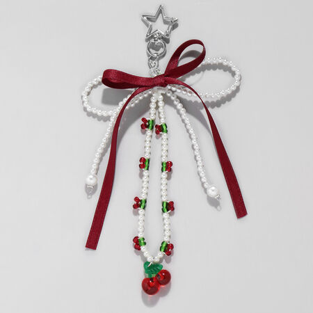 1 Piece Sweet Beaded Bow Bag Charms 2