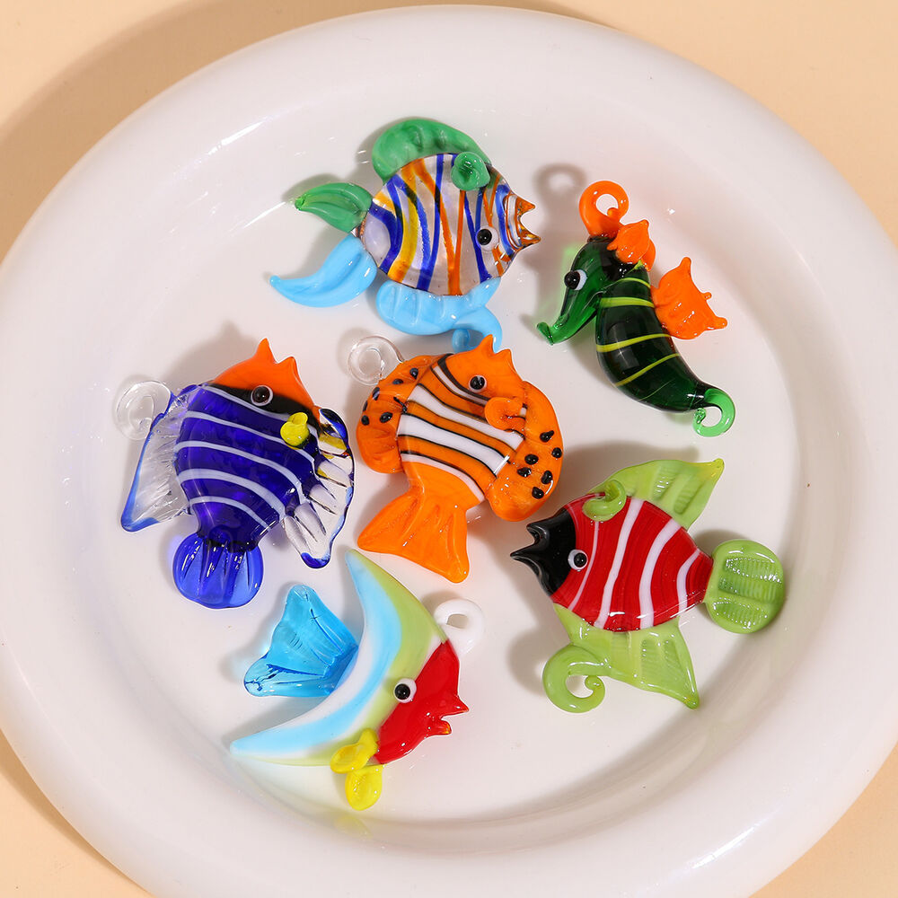 Ozeanische tropische Fische Glas DIY Damen Anhänger h5Bild4