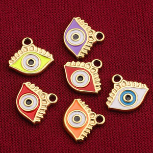 1 Piece Colorful Series Classic Eye Shape Stainless Steel Waterproof Women's Pendants h5 Picture4