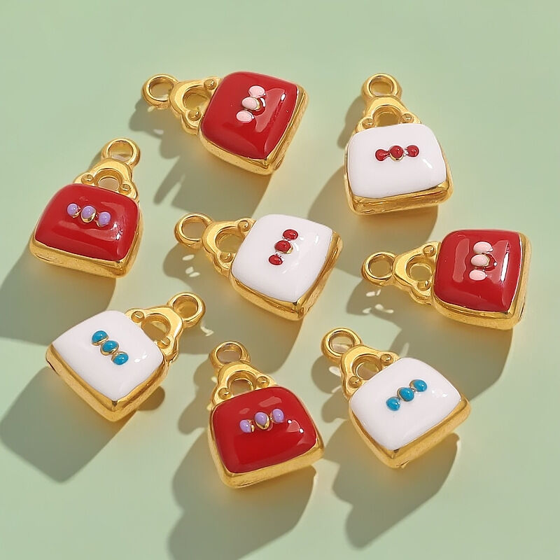 1 Piece Classic Bag Droplet Technique Stainless Steel Waterproof Gold Color Women's Pendants