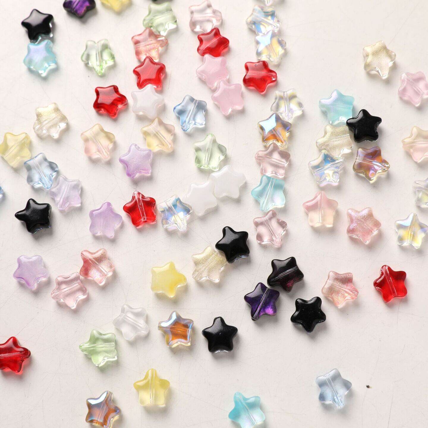 Dazzling Transparent Star Glass DIY Jewelry Beads