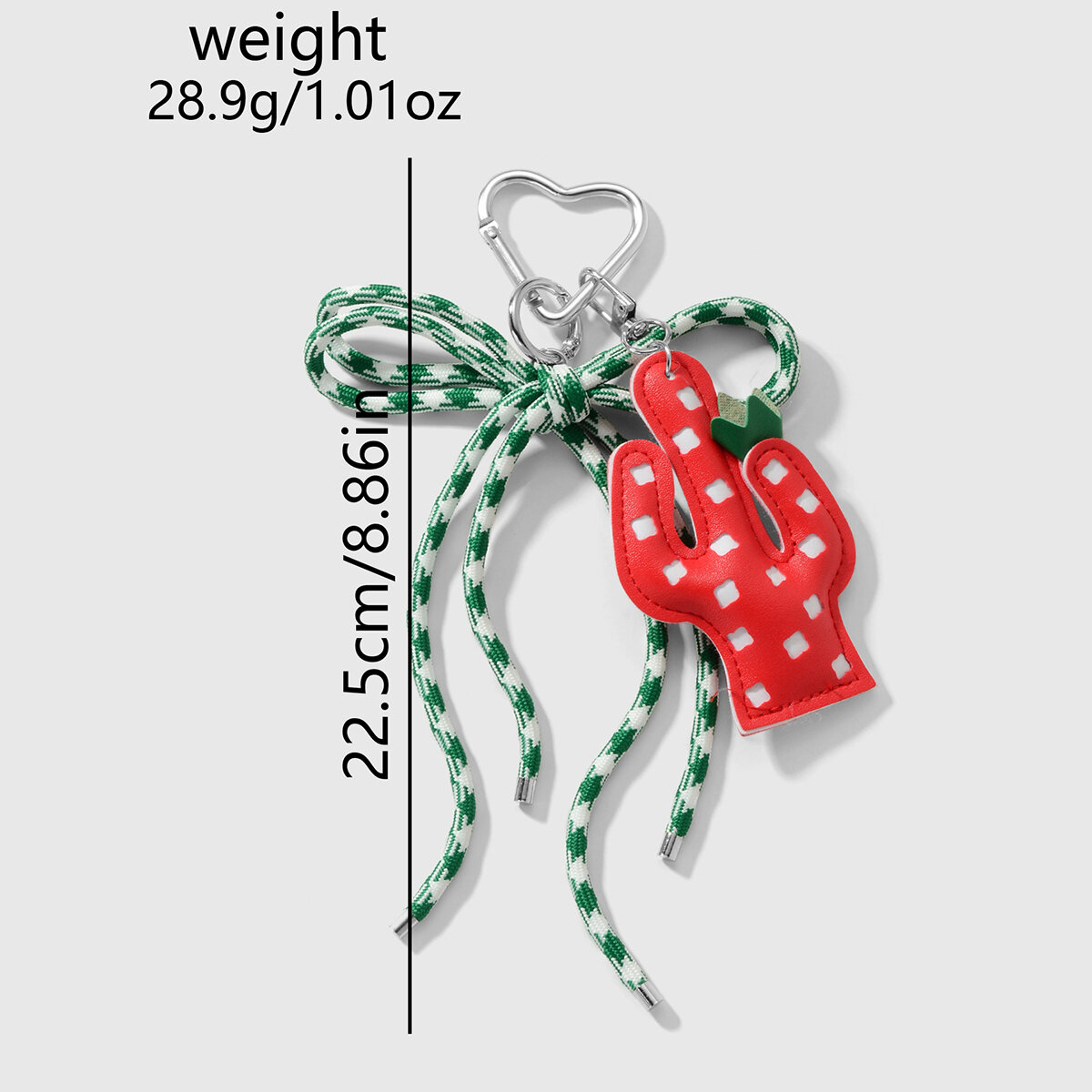 Cute Cactus Bow Knot Bag Charms Picture2