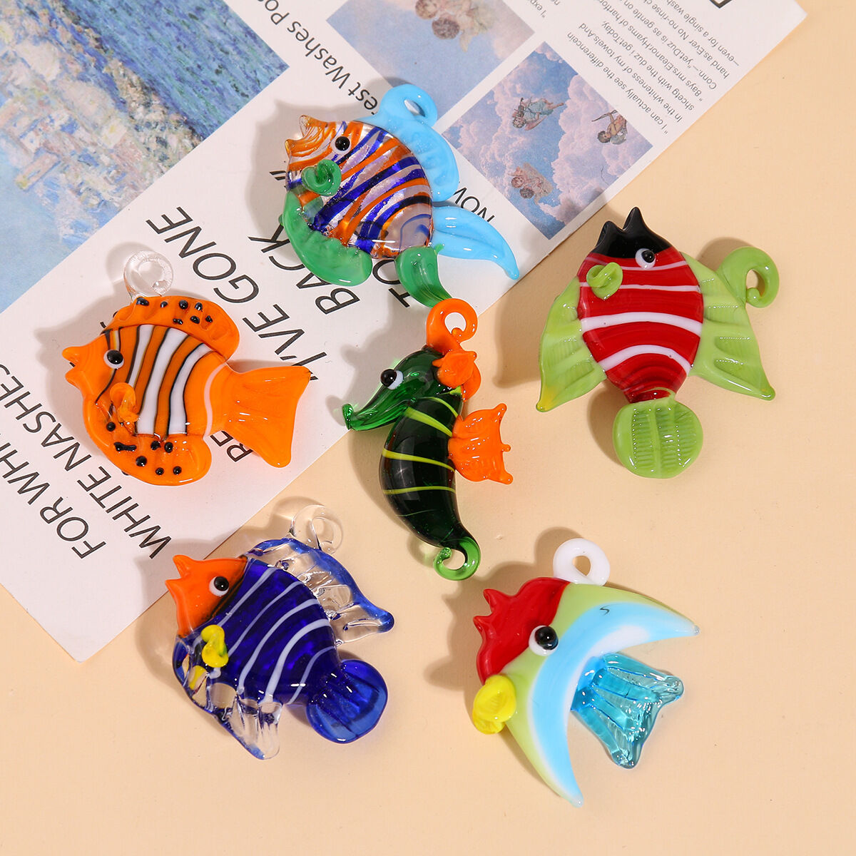 Oceanic Tropical Fish Glass DIY Women's Pendants 2