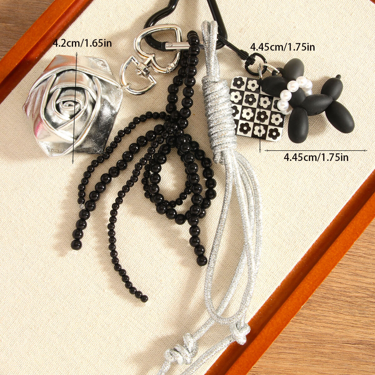 1 Piece Luxurious Series Daily Flower PU Women's Bag Charms h5 Picture2