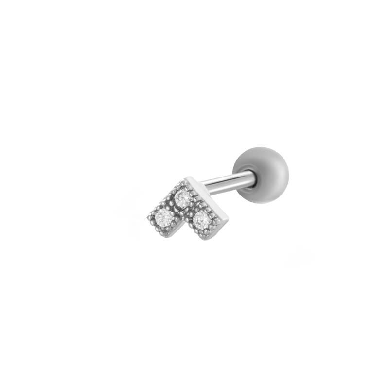 Çiçek Bakır Zirkonyum Piercing Küpeler h5 