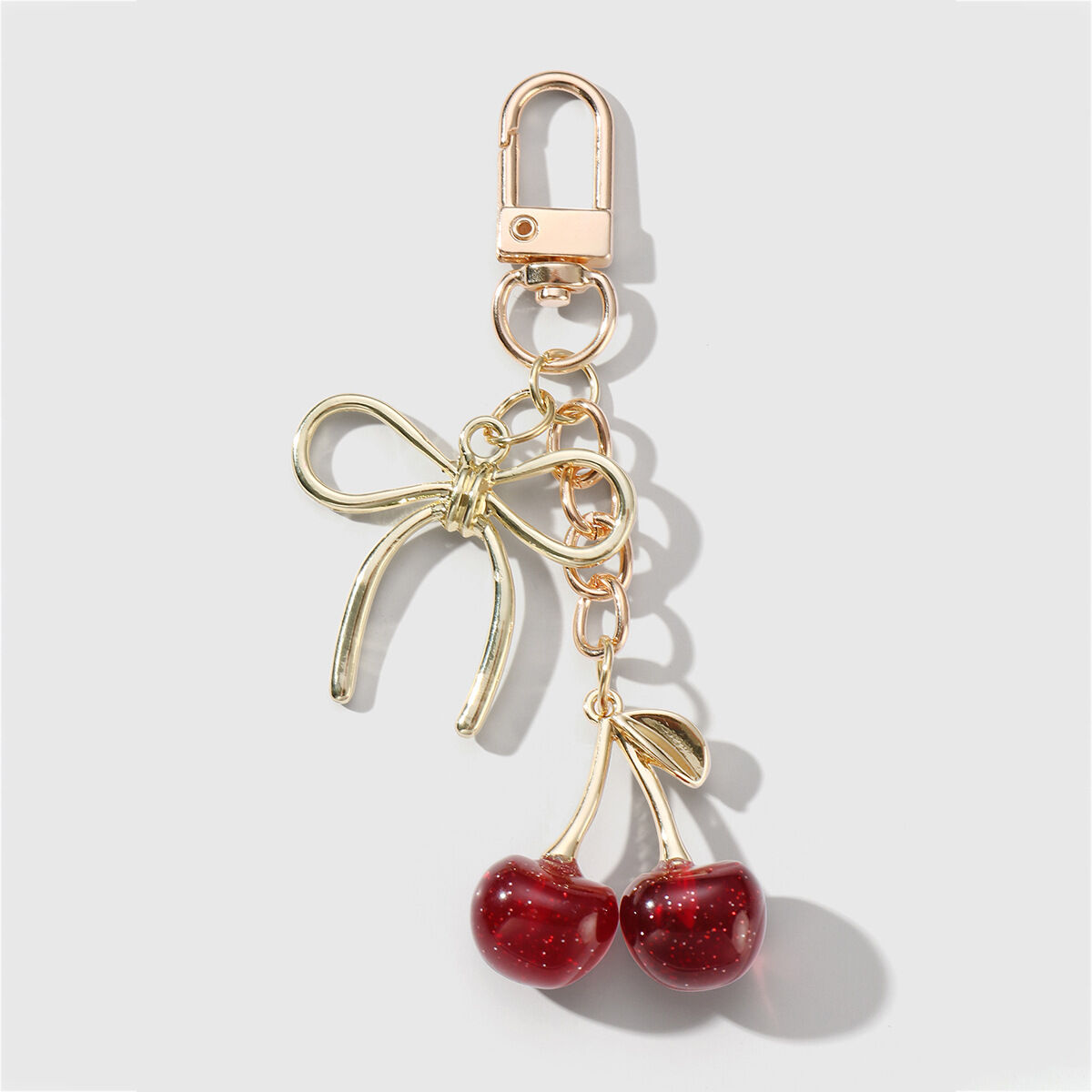 Sweet Bow Knot Cherry Bag Charms h5