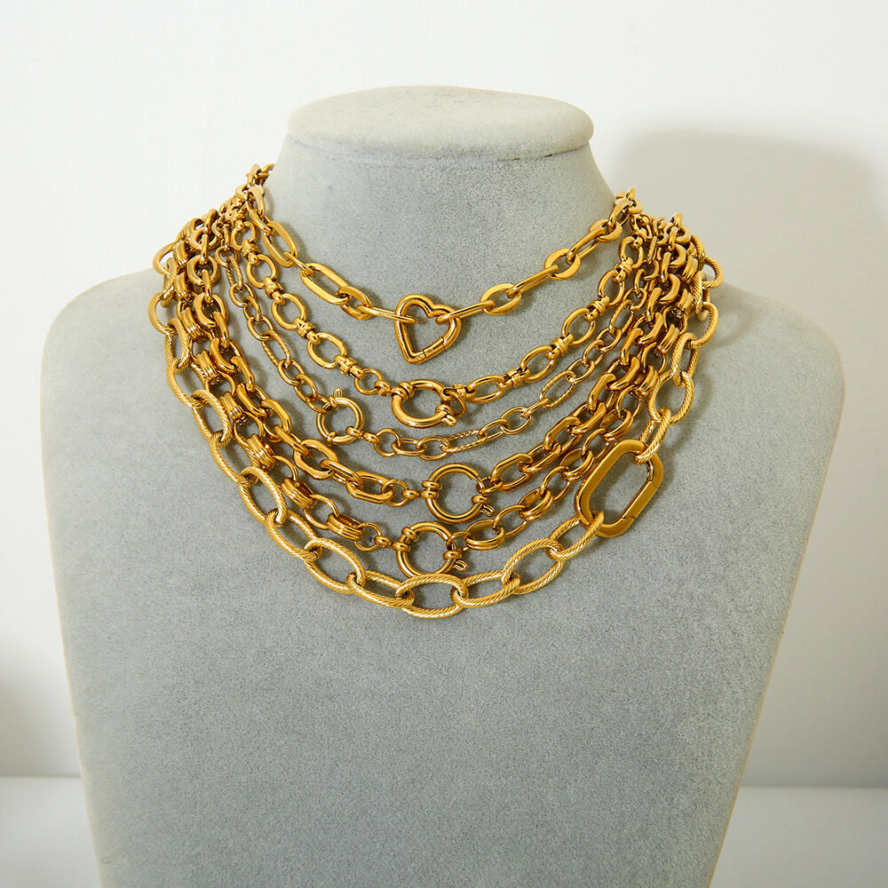 Collana semplice con un tocco di lusso - Collana impermeabile fai da te in acciaio inossidabile per donna