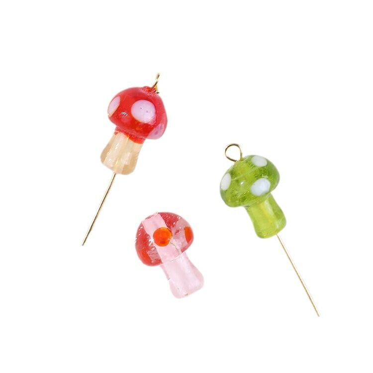 1 Piece Vivid Mushroom Glass DIY Jewelry Beads h5 Picture5