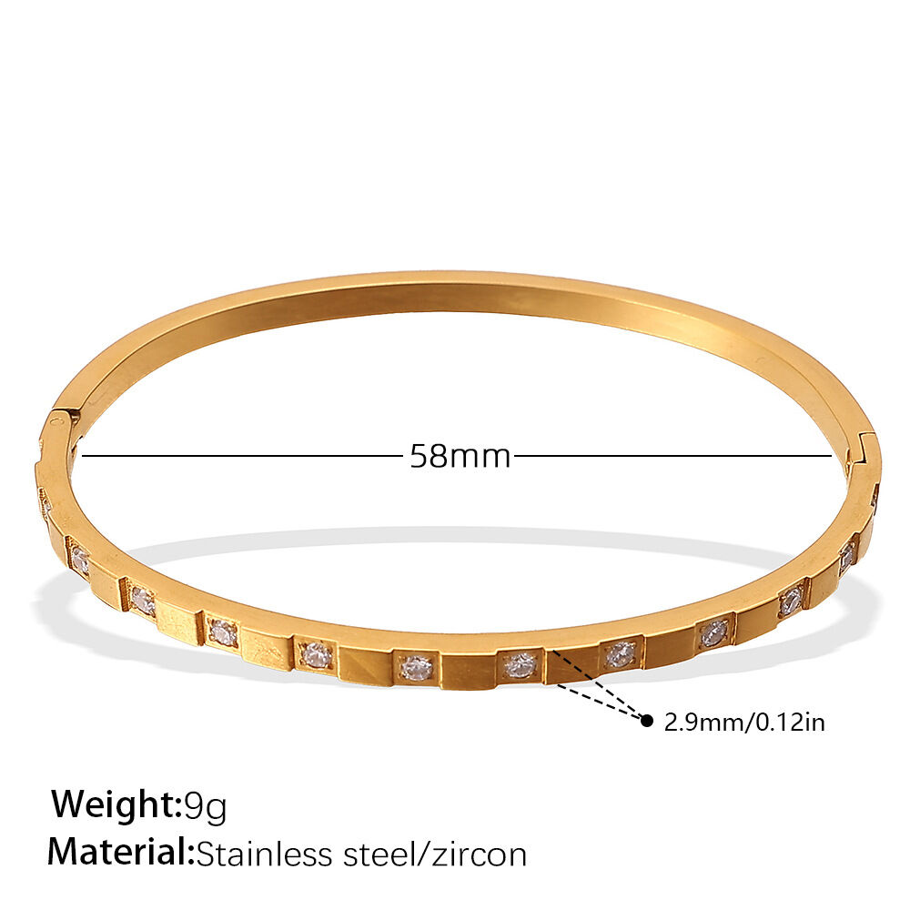 Sz254Weg White Zirconium Gold Bracelet/2 Picture6