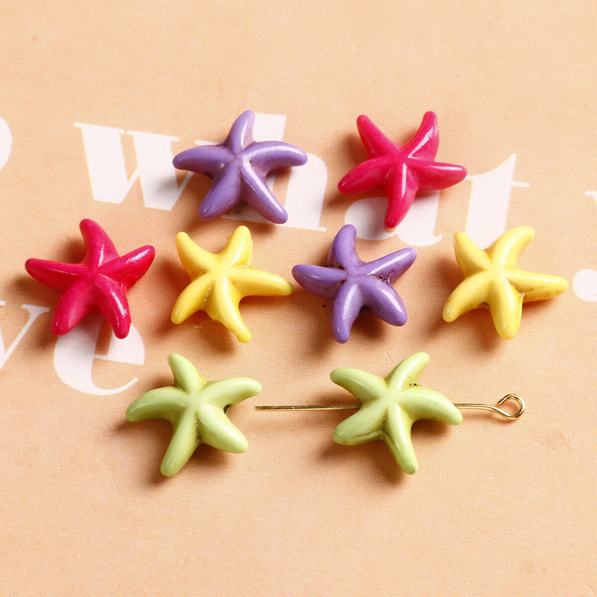 Colorful Starfish White Turquoise DIY Jewelry Beads 2