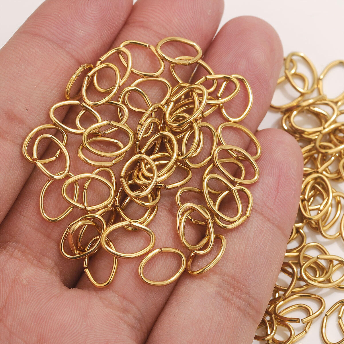 1 Piece Daily Oval Shape Broken Ring Stainless Steel Waterproof Women's Pendants 2