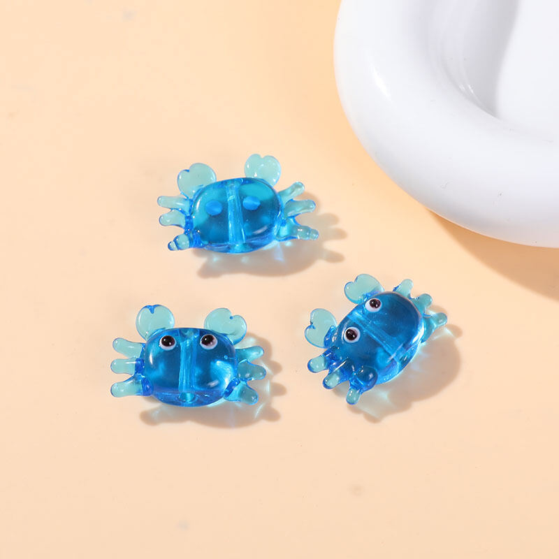 Oceanic Colorful Crab Glass DIY Jewelry Beads 