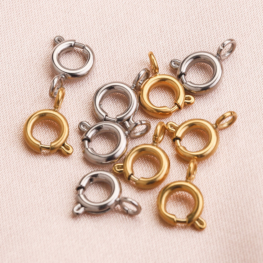 1 piece diy  annular clasp stainless steel gold color women's pendants h5 Picture3