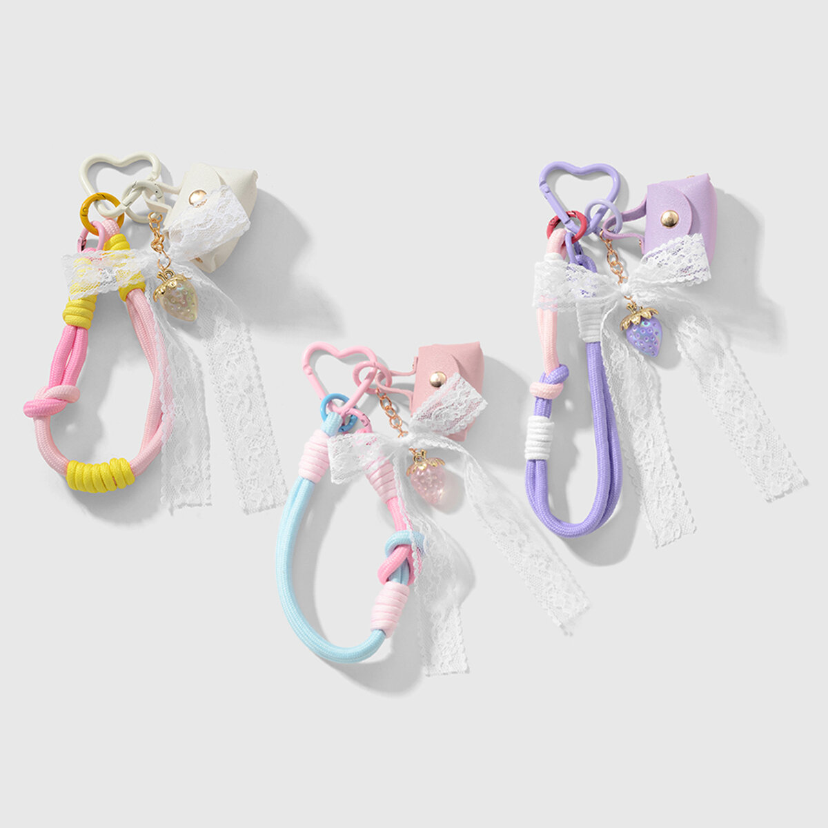 Sweet Strawberry Bag Charms