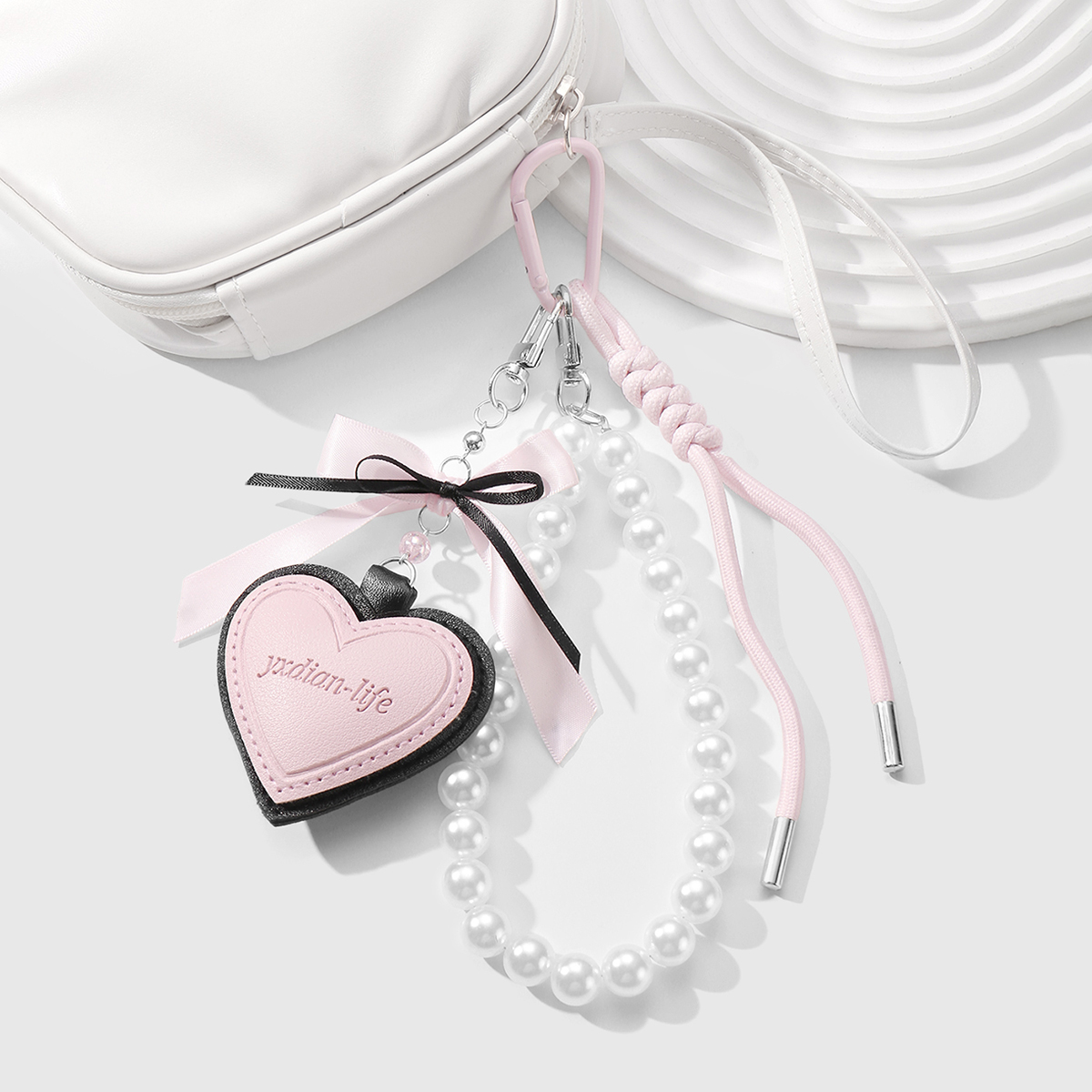 Leather Heart Bag Charms