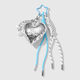 1 Silver Heart Keychain