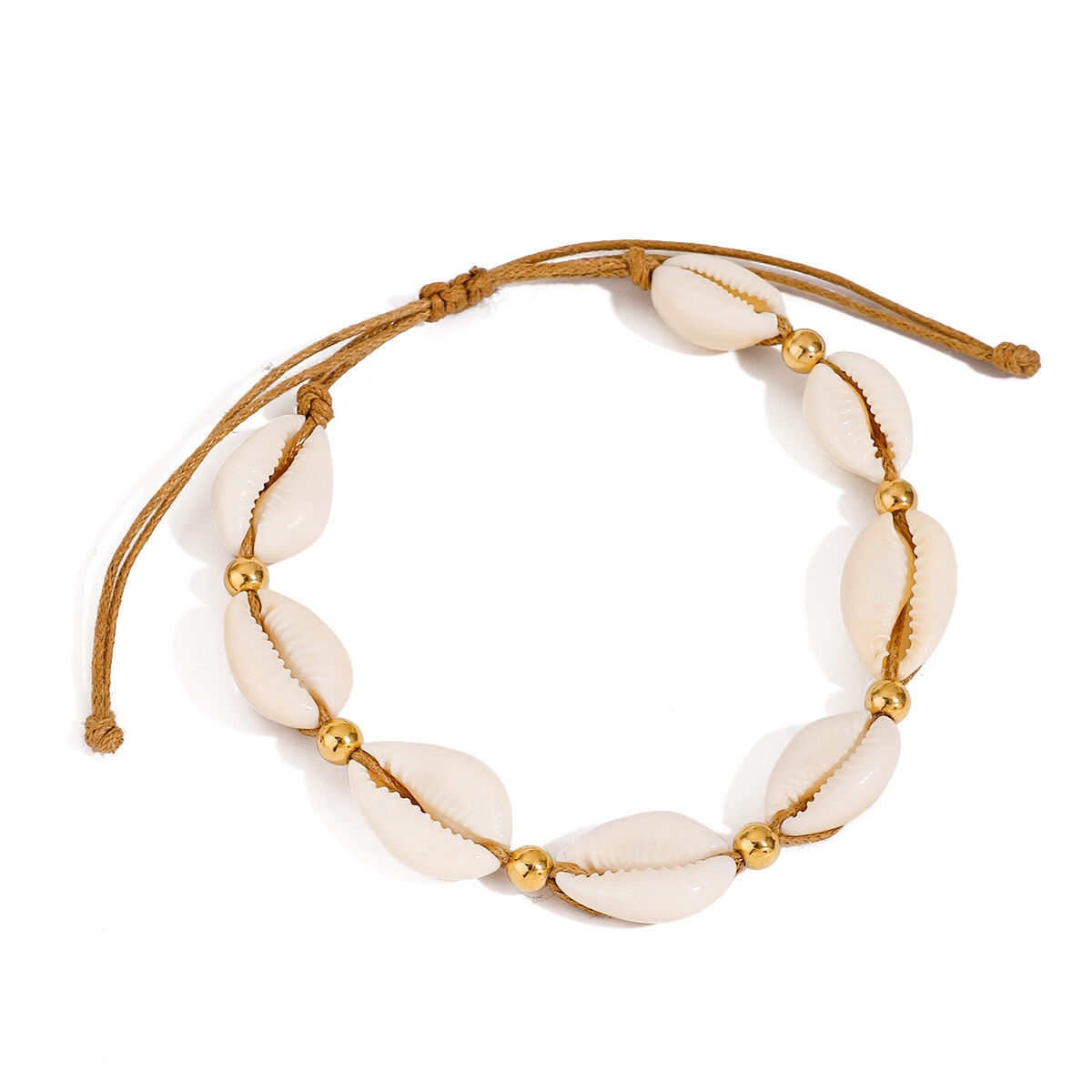 1 Piece Simple Series Vacation Turtle Stainless Steel Waterproof   Gold Color  Shell Women's Anklets h5 Picture5