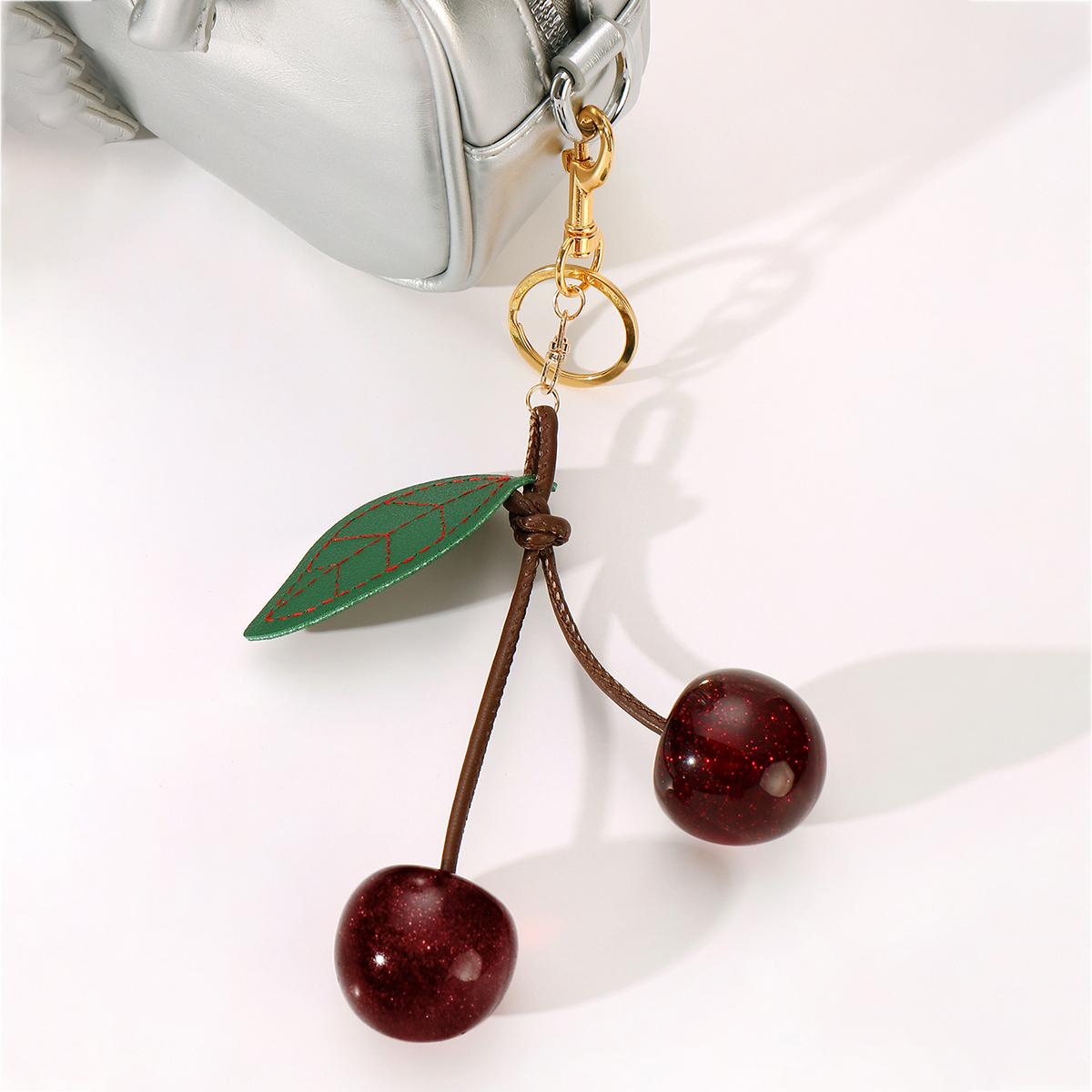 Leather Cherry Bag Charms h5 Picture7