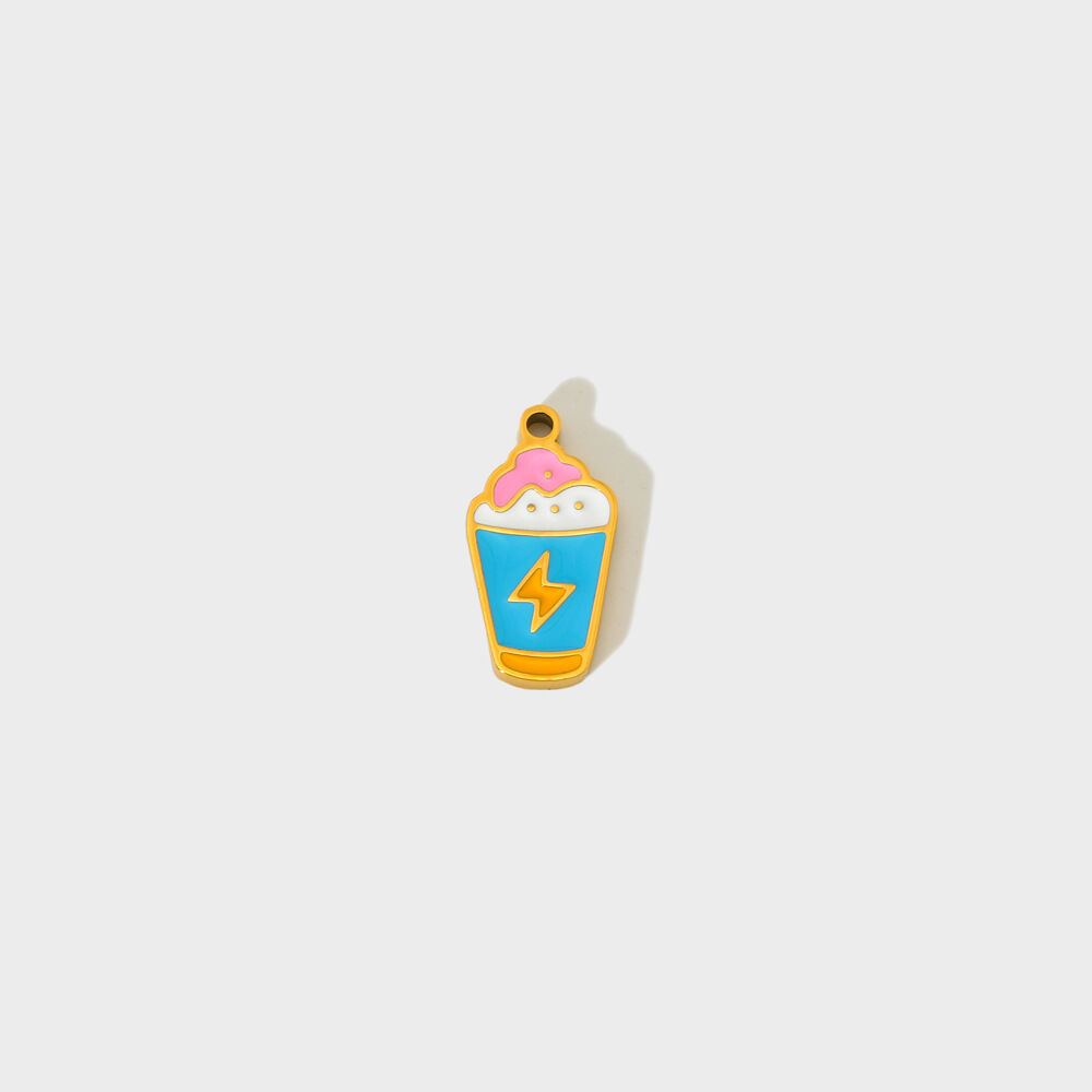 Cute Ice Cream DIY Stainless Steel Waterproof Pendant h5 Picture3