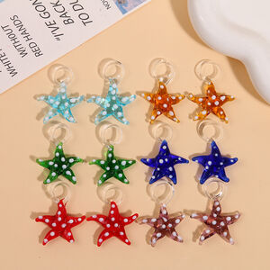 Oceanic Wave Point Starfish Glass DIY Women's Pendants h5 Picture4