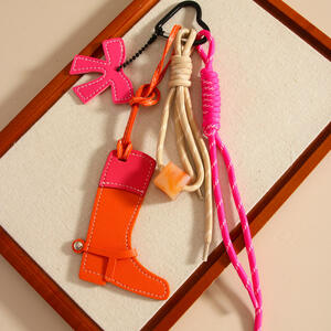 Western Cowboy Style Pony Colorblocking Boots Accessories Women's Bag Charms h5
