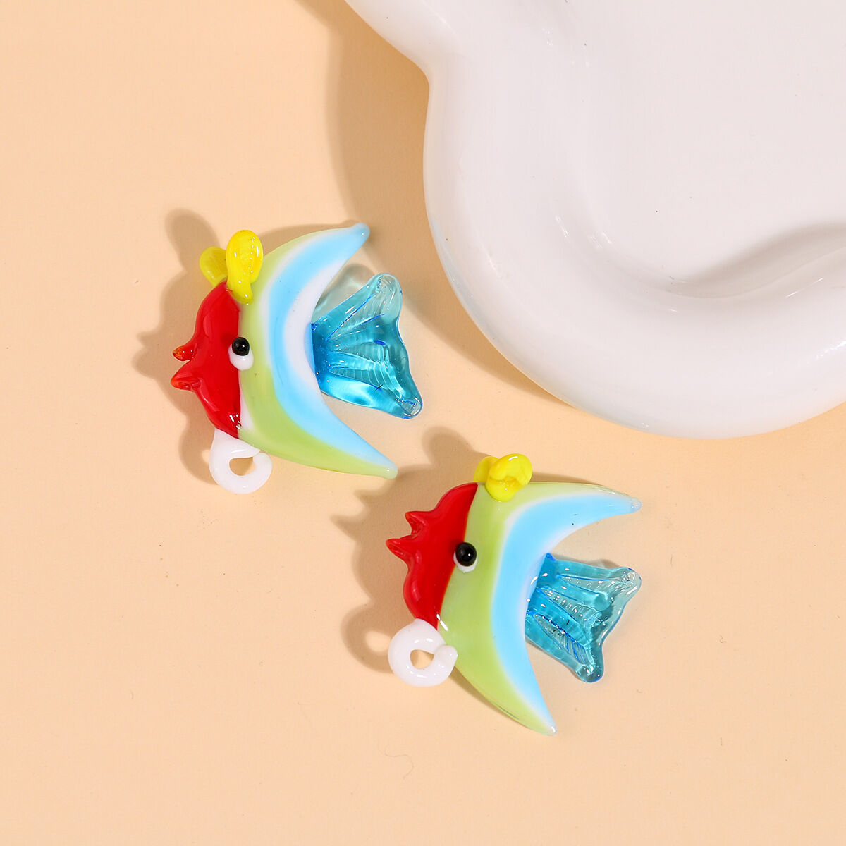 Ozeanische tropische Fische Glas DIY Damen Anhänger h5
