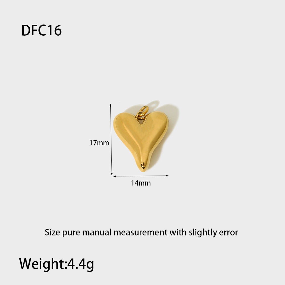 Vintage Cross Heart Gold Stainless Steel Waterproof DIY Accessories