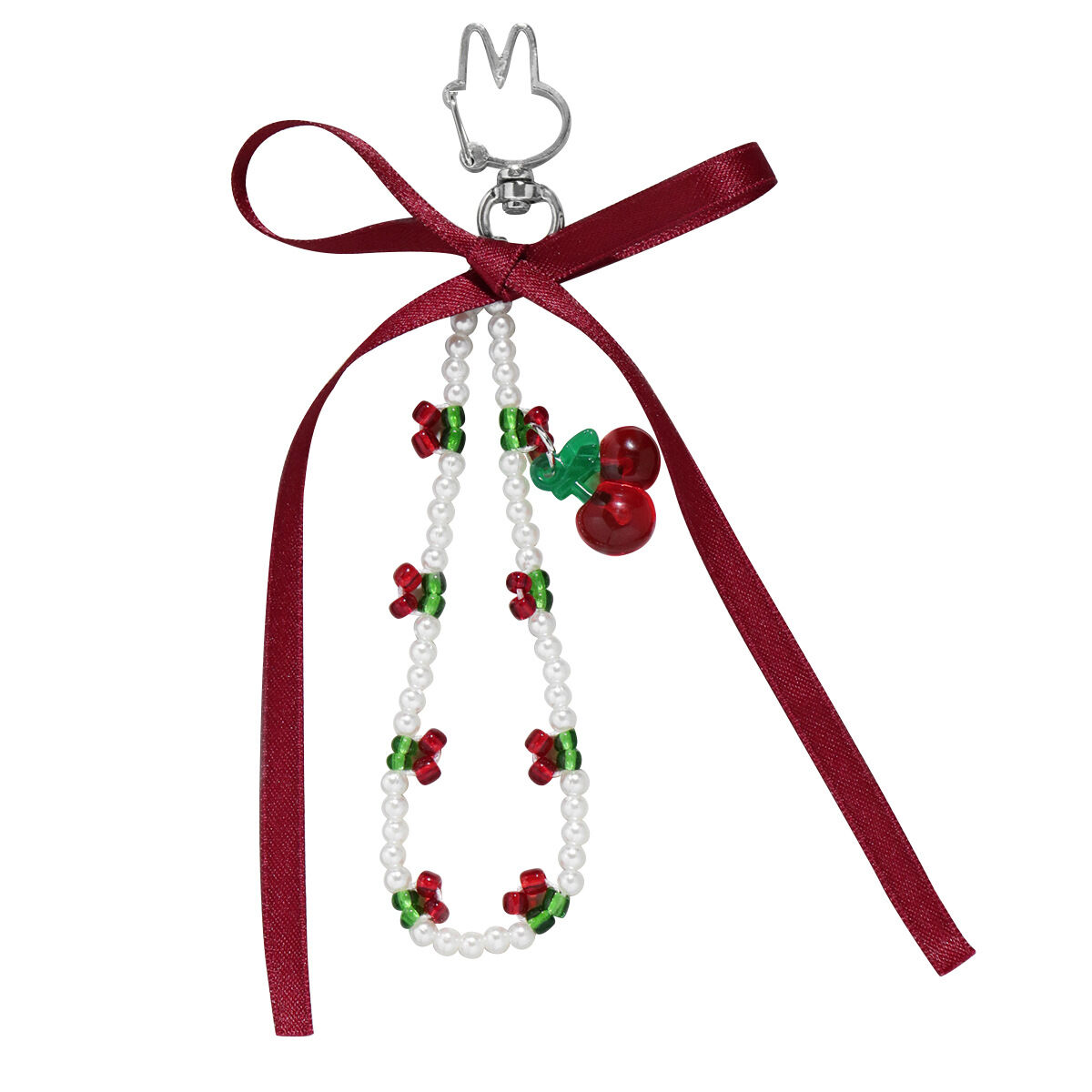 1 pezzo di ciondolo per borsa da donna in lega con fiocco dolce, serie semplice, senza placcatura, perla artificiale Immagine10