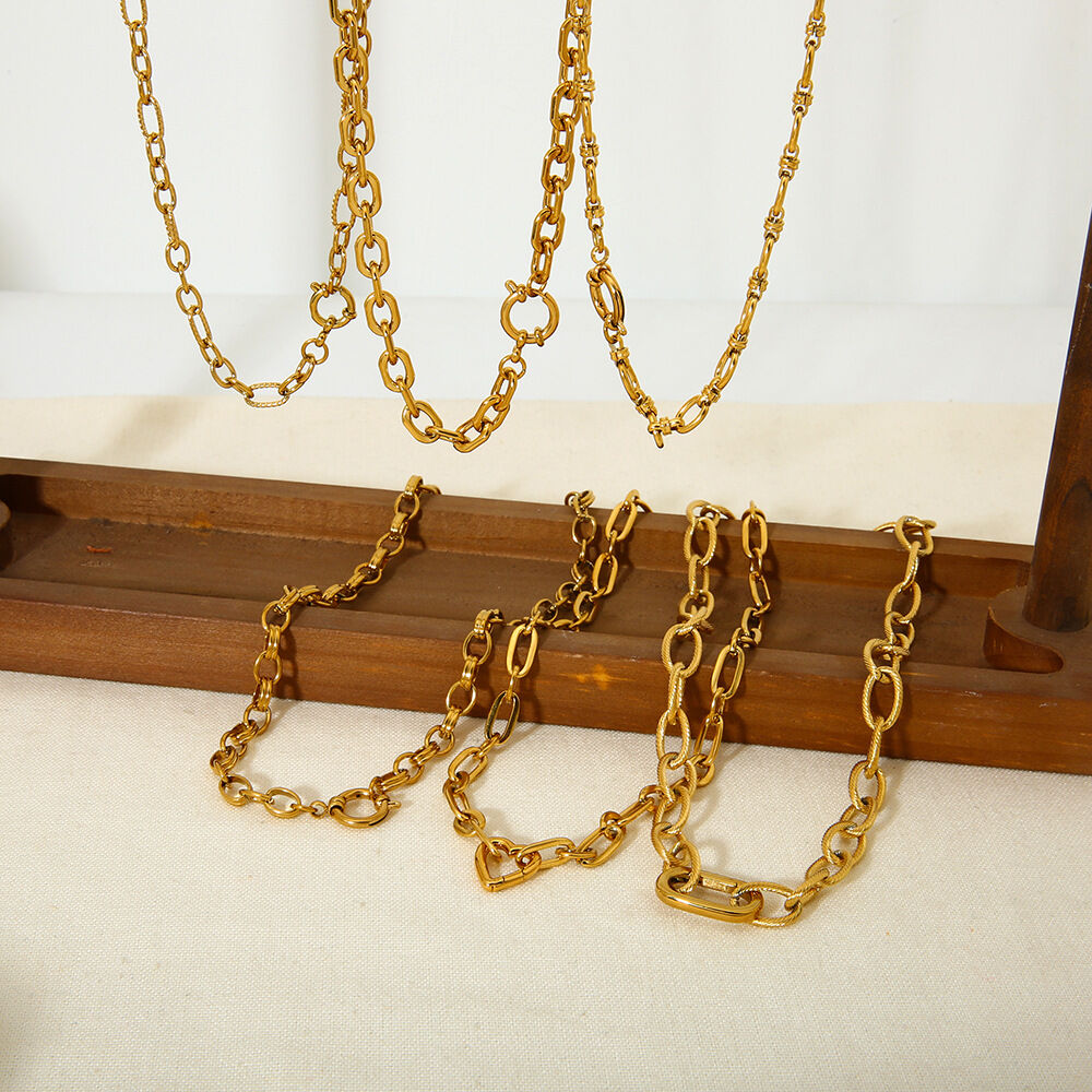 Collana semplice con un tocco di lusso - Collana impermeabile fai da te in acciaio inossidabile per donna 2