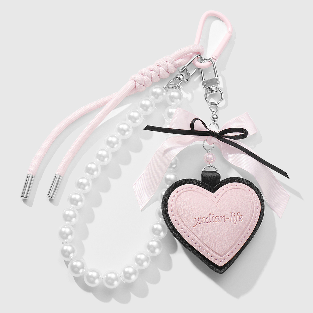 Leren hart tasbedels h5 Afbeelding4