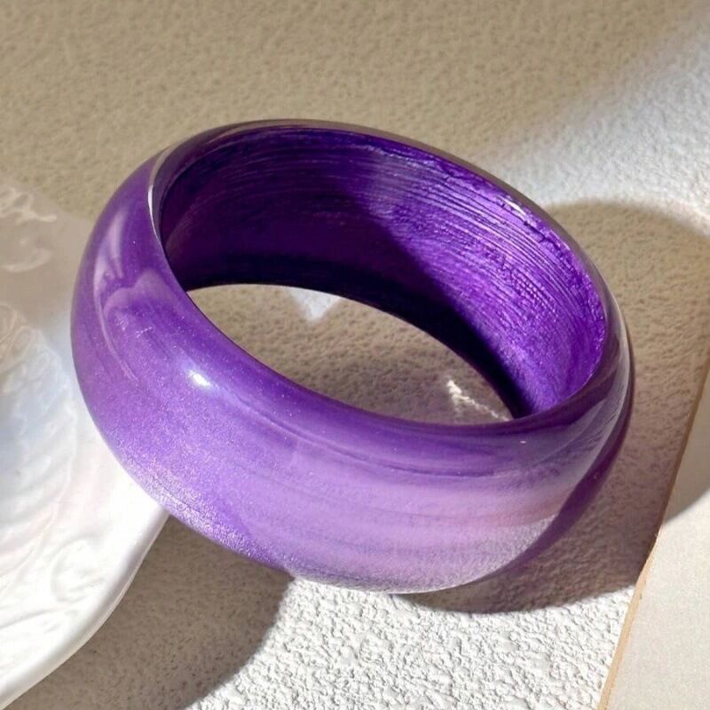 1 stuk Simple Series Eenvoudige effen gekleurde hars damesarmbanden h5 Afbeelding4