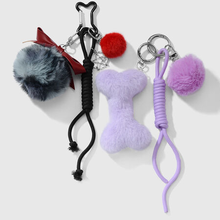 1 Piece Cute Plush Bone Bag Charms
