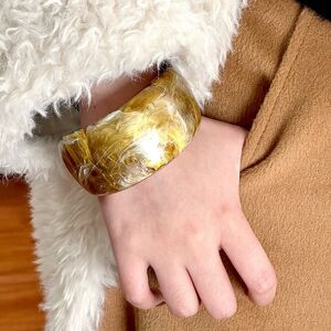High End Brown Wide Style Blended Round Geometric Women‘s Bracelet h5 Picture3