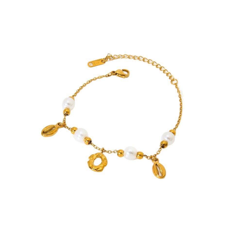 Stylish Versatile Ocean Series Gold - colored Stainless Steel Waterproof Women's Bracelets Picture5