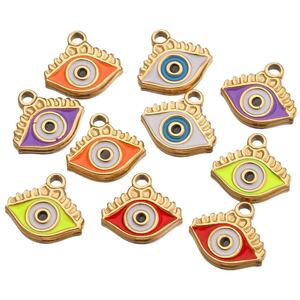 1 Piece Colorful Series Classic Eye Shape Stainless Steel Waterproof Women's Pendants h5 Picture6