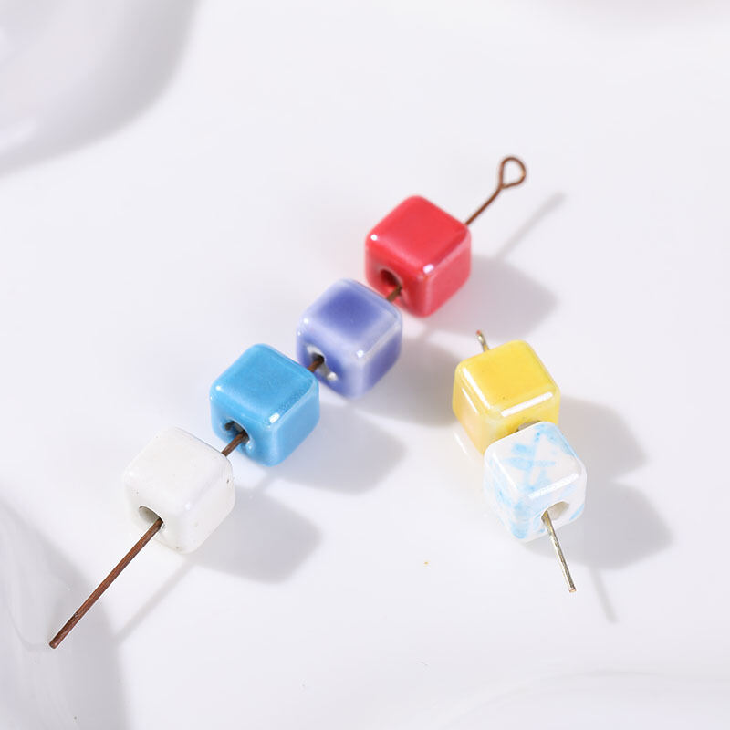1 Piece Cubic Ceramics DIY Jewelry Beads Picture4