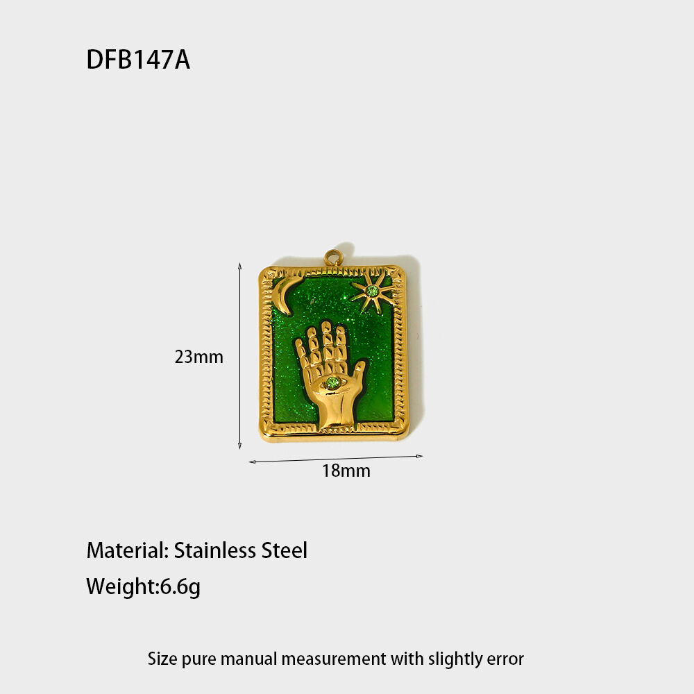Rectangle Stainless Steel Waterproof DIY Pendant 