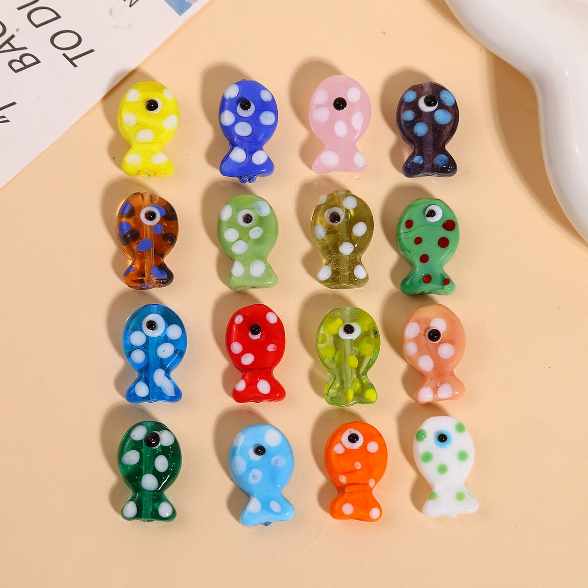 Oceanic Wave Point Fish Glass DIY Jewelry Beads h5 Picture4
