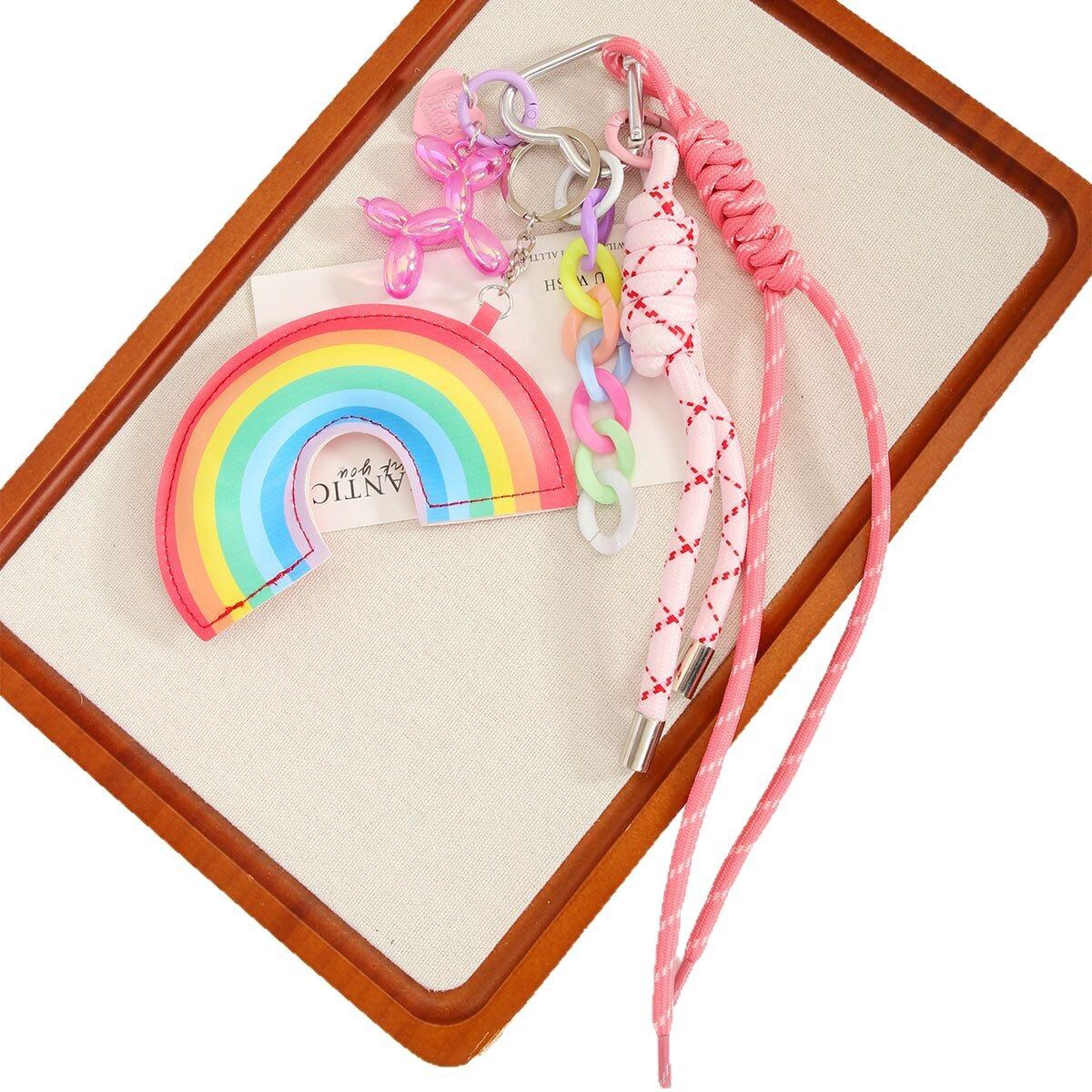 1 pieza de dijes para bolso de mujer de PU de colores mezclados y dulces de serie simple h5 Imagen6