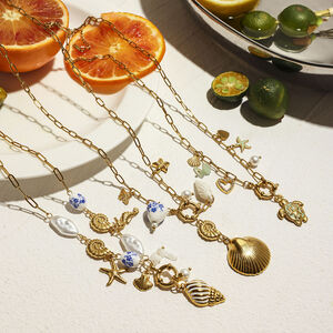 collane con ciondolo color oro in acciaio inossidabile stile oceanico h5 Immagine3