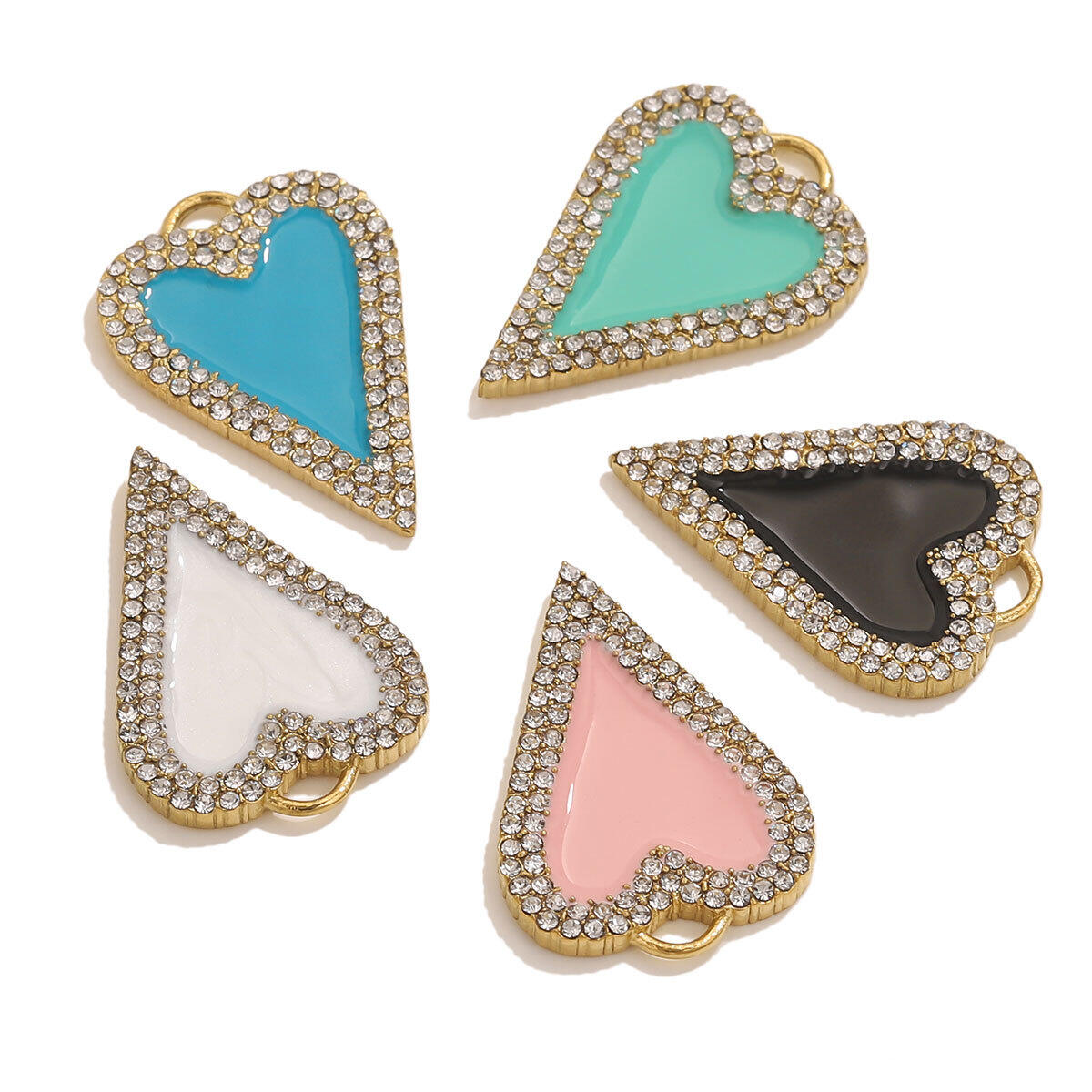 1 Piece Vivid Heart Shape Stainless Steel Waterproof Women's Pendants Picture8