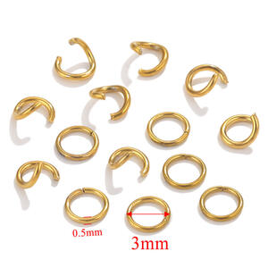1 Piece DIY Solid Broken Ring Stainless Steel Waterproof Gold Color Women's Pendants h5