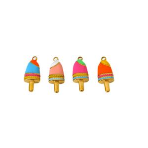 Cute Colored Enamel - Dripping Ice - cream DIY Stainless Steel Waterproof Pendant h5 Picture5