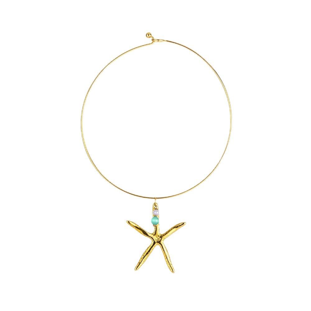 Urlaubs-Choker aus wasserdichtem Edelstahl in Goldfarbe, Modell Oceanic, für Damen Bild5